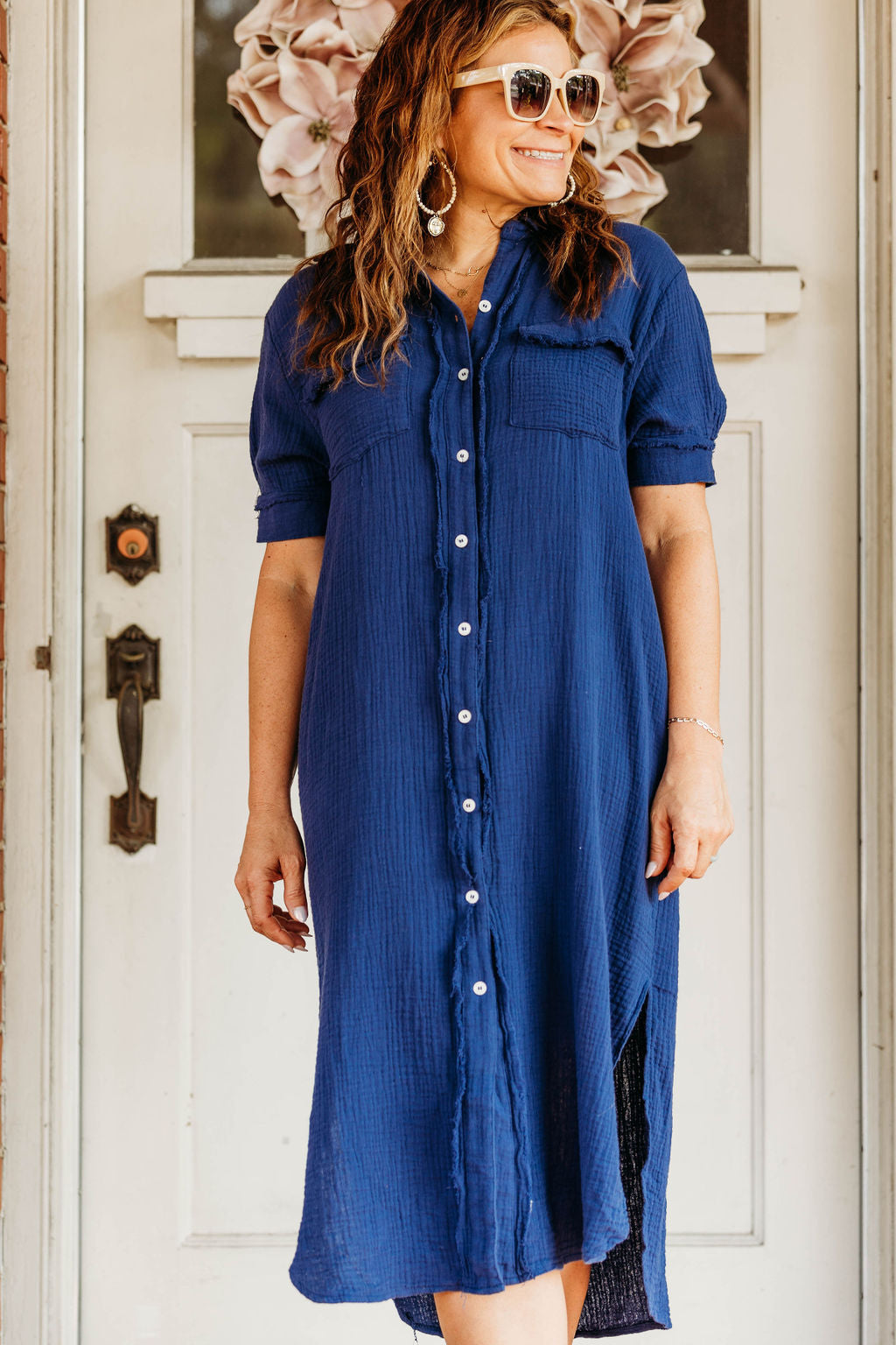 midi dress crinkle Crinkle Cotton Midi Dress – BoldSoul Boutique LLC
