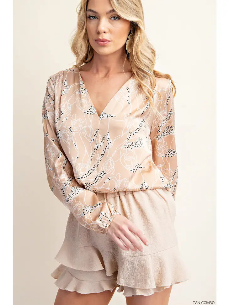 Wildly Chic Satin Blouse