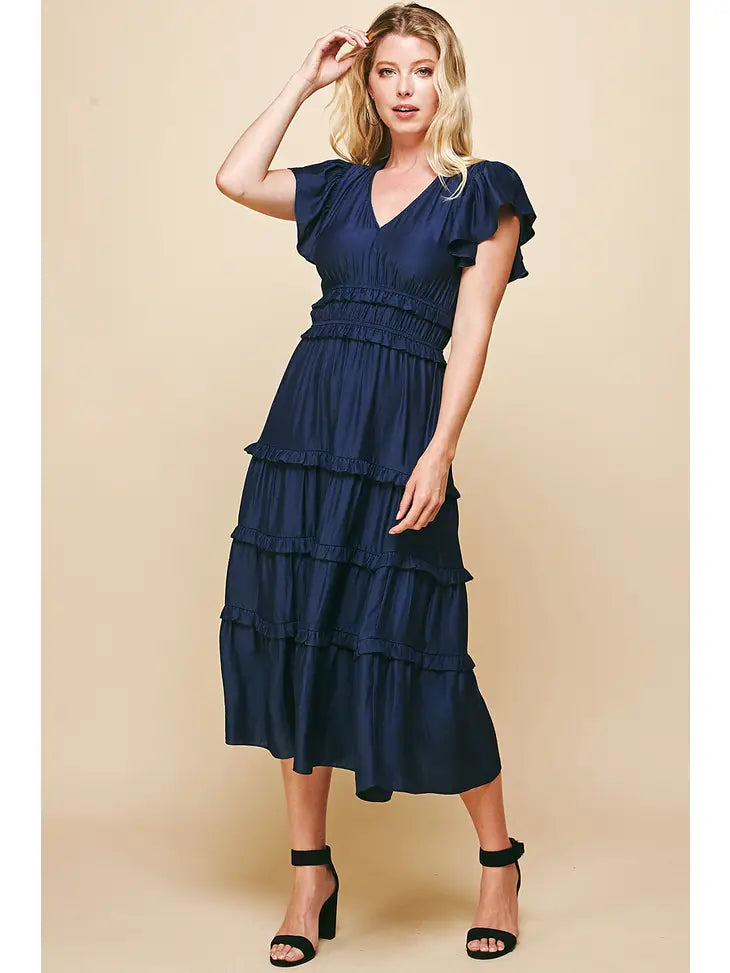 Erin Tiered Detail Midi Dress Erin Tiered Detail Midi Dress