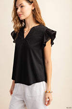 Never Late Ruffle Blouse