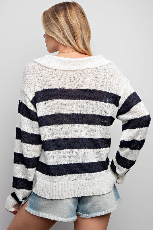 Unwind Striped Knitted Sweater