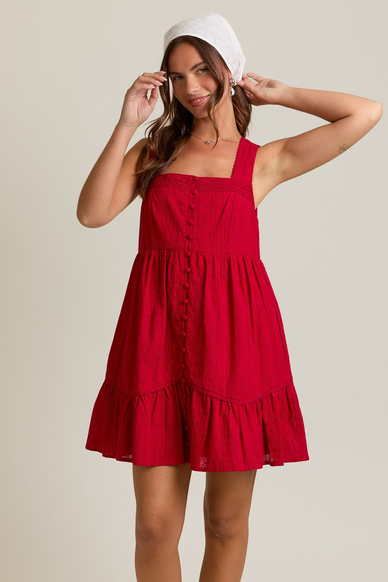 Crimson Mini Dress