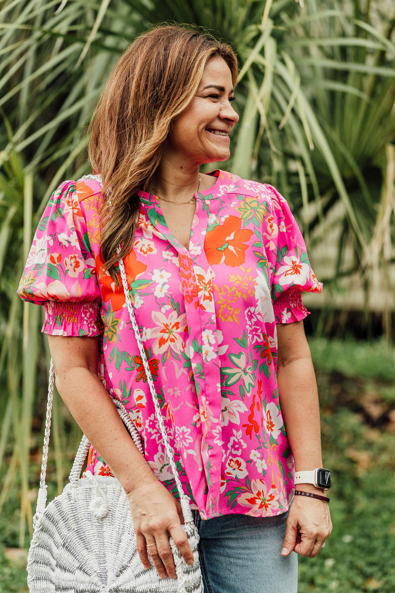 Caribbean Floral Top