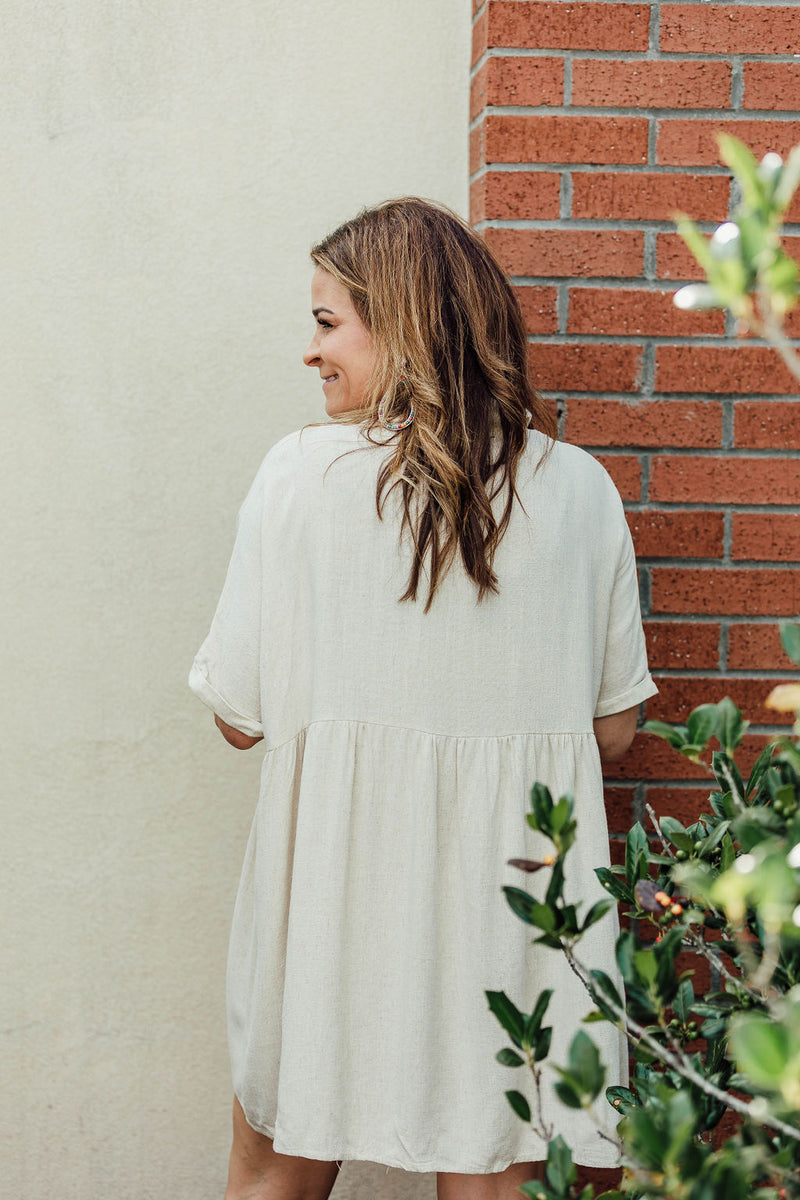 Beachside Linen Babydoll Dress Beachside Linen Babydoll Dress