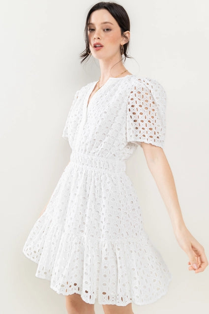 Everly Eyelet Mini Dress Everly Eyelet Mini Dress