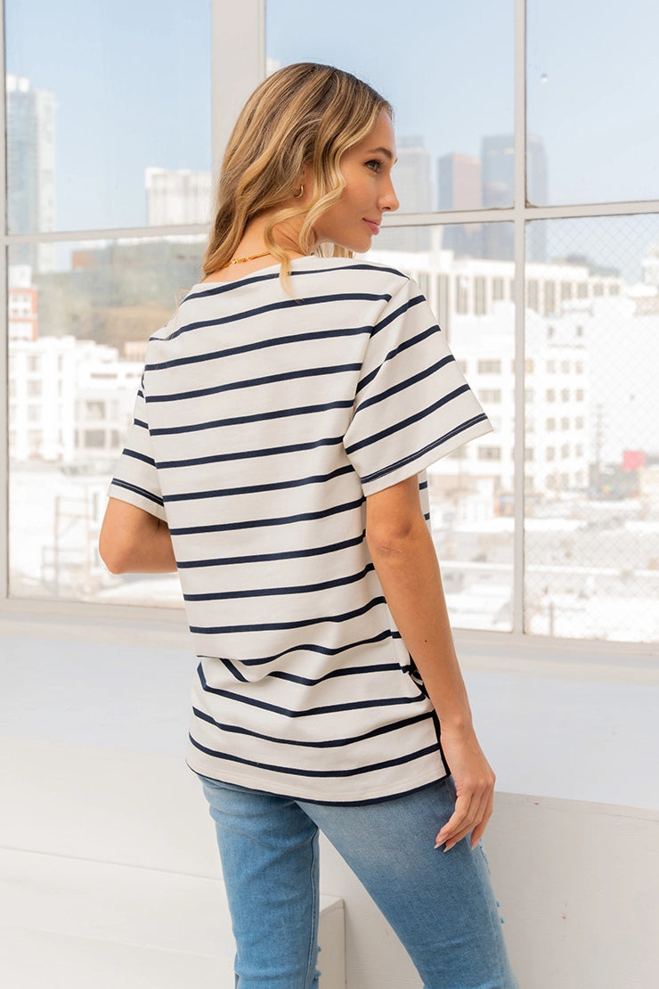 Line by Line Striped Top