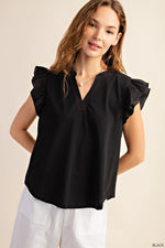 Never Late Ruffle Blouse