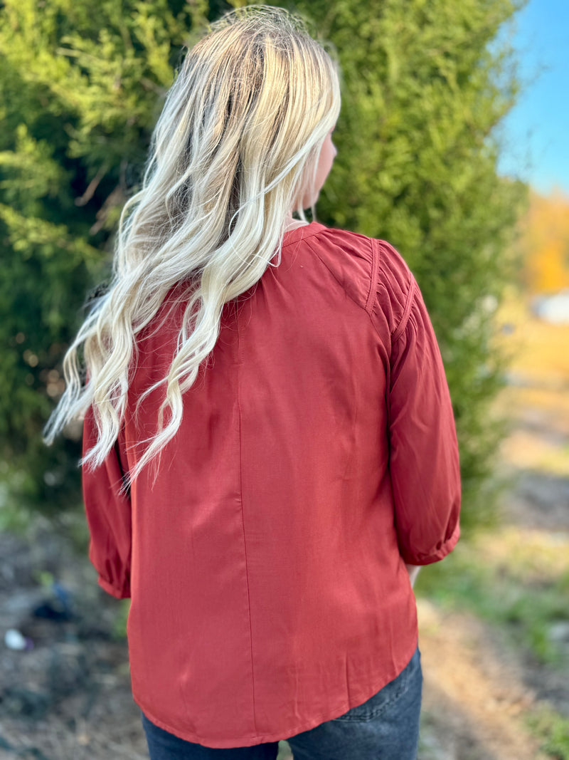 Raina Rust Top