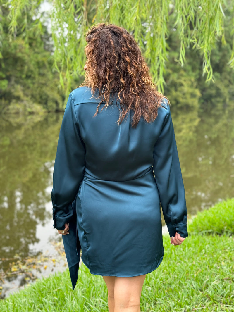 Midnight Teal Wrap Dress Midnight Teal Wrap Dress