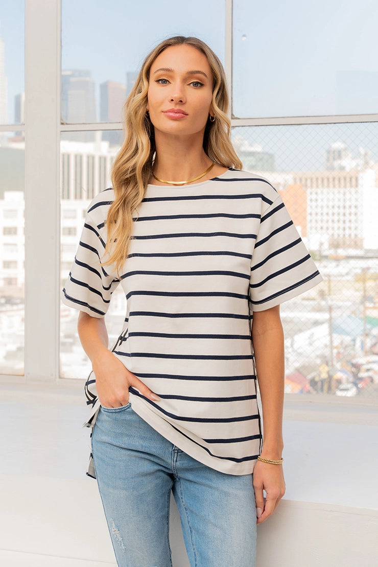 Line by Line Striped Top