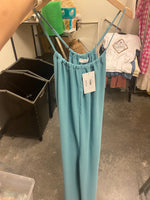 Teal Halter Jumpsuit