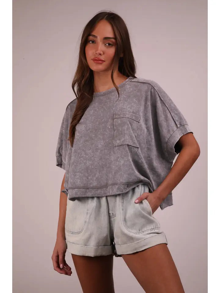 Washed Crop Top