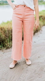 Just Peachy Wide Leg Jeans